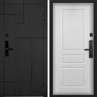 Входная дверь Command doors Cyber tetris black 02 Белый Матовый