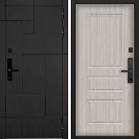Входная дверь Command doors Cyber tetris black 02 Белая Лиственница