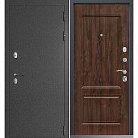 Входная дверь Command Doors Сибирь термо графит букле 61 Темный дуб
