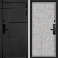 Входная дверь Command doors Cyber tetris black 38 Бетон молочный