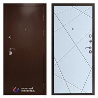 Termo door Входная дверь Техно медь Лучи белый