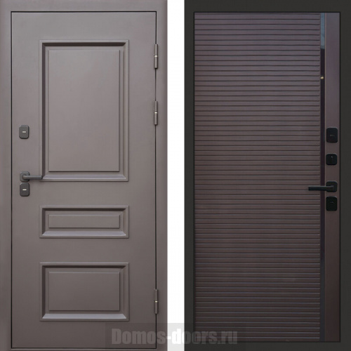 Termo door Входная металлическая дверь с терморазрывом Аляска муар коричневый Porte Шоколад