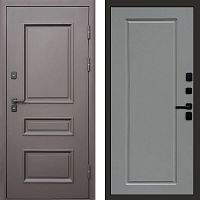 Termo door Входная металлическая дверь с терморазрывом Аляска муар коричневый Гранд Grey софт