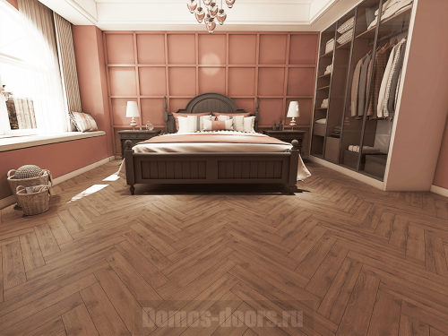 ICON FLOOR Дуб Браш (Oak Brash) ORANGE ламинат, 33 класс, толщина 8 мм, ёлочка фото 2