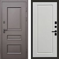 Termo door Входная металлическая дверь с терморазрывом Аляска муар коричневый Гранд Белый софт