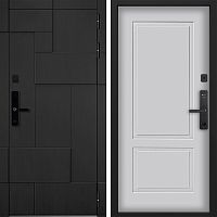 Входная дверь Command doors Cyber tetris black 05 Белый матовый