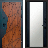 Termo door Входная дверь Геометрия Зеркало черный кварц+тонировка