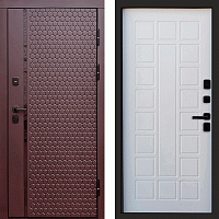 Termo door Входная дверь Simple Шоколад Престиж белое дерево