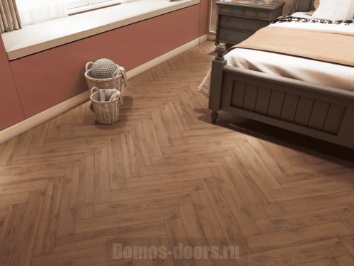 ICON FLOOR Дуб Браш (Oak Brash) ORANGE ламинат, 33 класс, толщина 8 мм, ёлочка