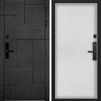 Входная дверь Command doors Cyber tetris grey 00 Белый матовый
