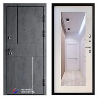 Termo door Входная дверь Вертикаль бетон Зеркало триумф лиственница