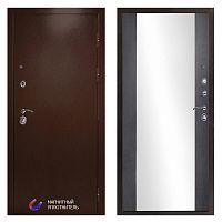 Termo door Входная дверь Техно медь Зеркало бетон темный