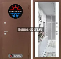 Входная дверь Лабиринт Термо Магнит с Зеркалом Максимум - Белый софт
