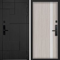 Входная дверь Command doors Cyber tetris black 6S Белая Лиственница