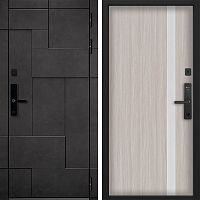 Входная дверь Command doors Cyber tetris grey 6S Белая Лиственница