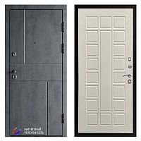 Termo door Входная дверь Вертикаль бетон Престиж бежевый матовый