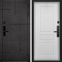 Входная дверь Command doors Cyber tetris grey 02 Белый Матовый