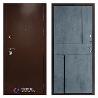 Termo door Входная дверь Техно медь бетон темный