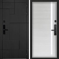 Входная дверь Command doors Cyber tetris black 30Б белый матовый