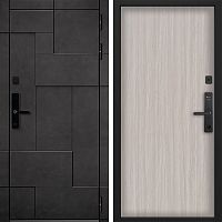 Входная дверь Command doors Cyber tetris grey 00 Белая лиственница