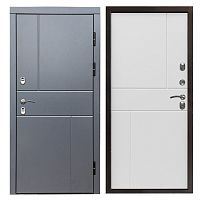 Termo door Входная металлическая дверь с терморазрывом Сибирь термо премиум Вертикаль grey Горизонт белый