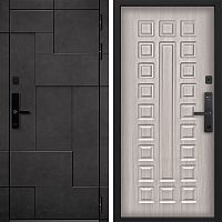 Входная дверь Command doors Cyber tetris grey 01 Белая лиственница