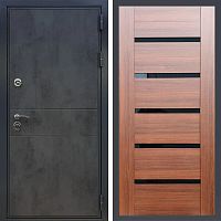 Входная дверь REX Премиум 290 бетон темный сб-14 орех премиум стекло черное