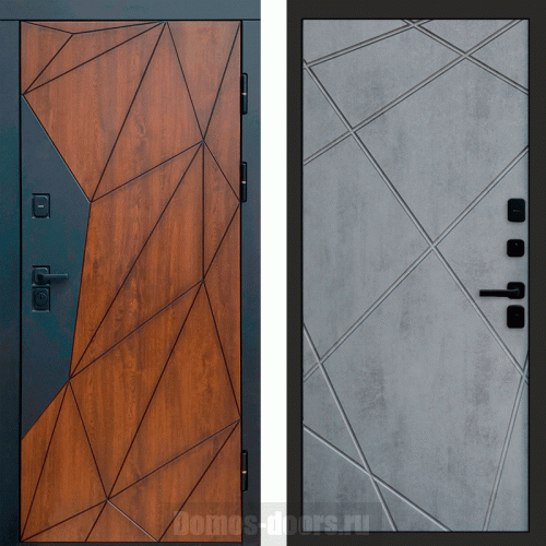 Termo door Входная дверь Геометрия Лучи бетон темный Termo door Входная дверь Геометрия Лучи бетон темный