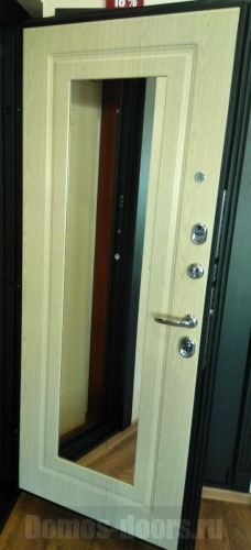 Дверь АСД Викинг с зеркалом в цвете беленый дуб фото 2 Дверь АСД Викинг с зеркалом в цвете беленый дуб фото 2