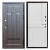 Termo door Входная металлическая дверь с терморазрывом Сибирь термо премиум Модена венге Горизонт белый