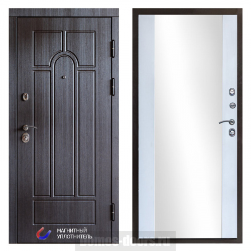 Termo door Входная дверь Модена Зеркало белый софт