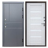 Termo door Входная металлическая дверь с терморазрывом Сибирь термо премиум Вертикаль grey Царга лиственница