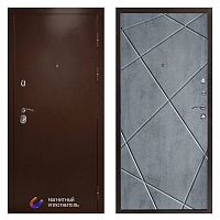 Termo door Входная дверь Техно медь Лучи бетон темный