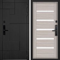 Входная дверь Command doors Cyber tetris black 18SP Белая Лиственница