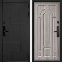 Входная дверь Command doors Cyber tetris black 17.02 Сандал Белый