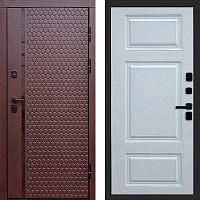 Termo door Входная дверь Simple Шоколад Лион белый софт