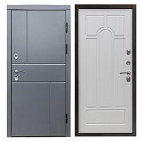 Termo door Входная металлическая дверь с терморазрывом Сибирь термо премиум Вертикаль grey Арка лиственница
