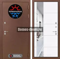 Входная дверь Лабиринт Термо Магнит с Зеркалом 19 - Белый софт