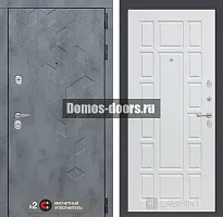 Входная дверь Лабиринт Бетон 12 - Белое дерево