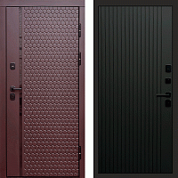 Termo door Входная дверь Simple Шоколад Flat черный кварц
