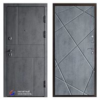 Termo door Входная дверь Вертикаль бетон Лучи бетон темный